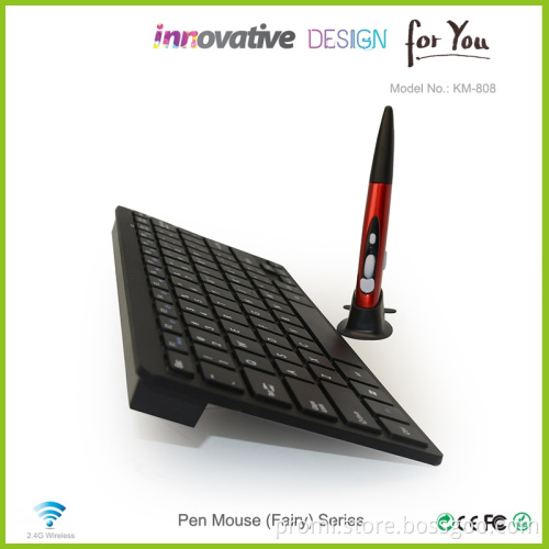 Ergonomic design Wireless cheap Keyboard and pen Mouse Combo can stylus Pen for Tablet/Smartphone